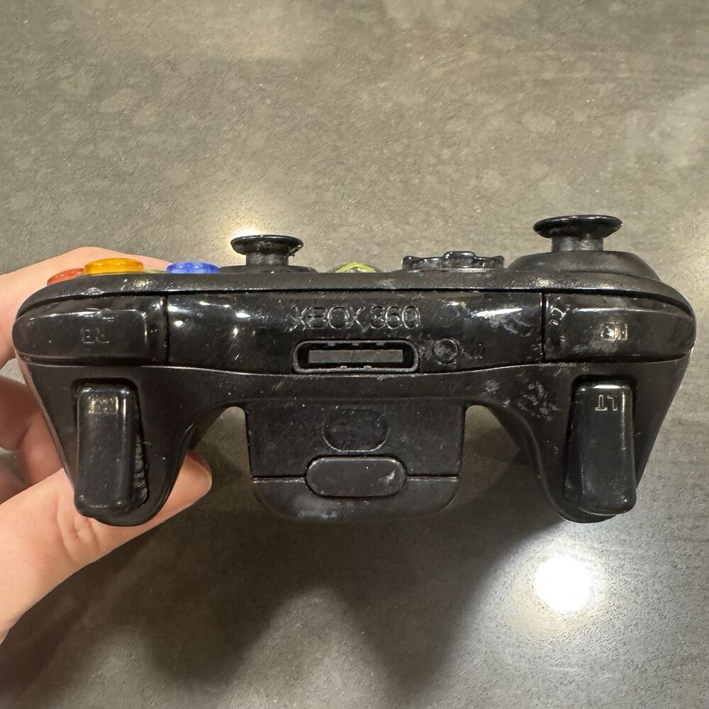 Microsoft Xbox 360 Wireless Controller Genuine OEM Black Free Shipping - Picture 3 of 12